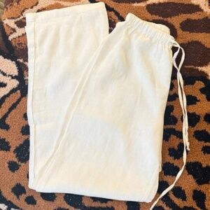 Reformation Olina Linen Pant In White, brand new, never worn, no flaws.